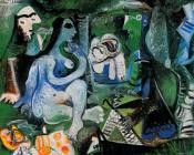 巴勃罗 毕加索 : 草地上的午餐（仿马奈）